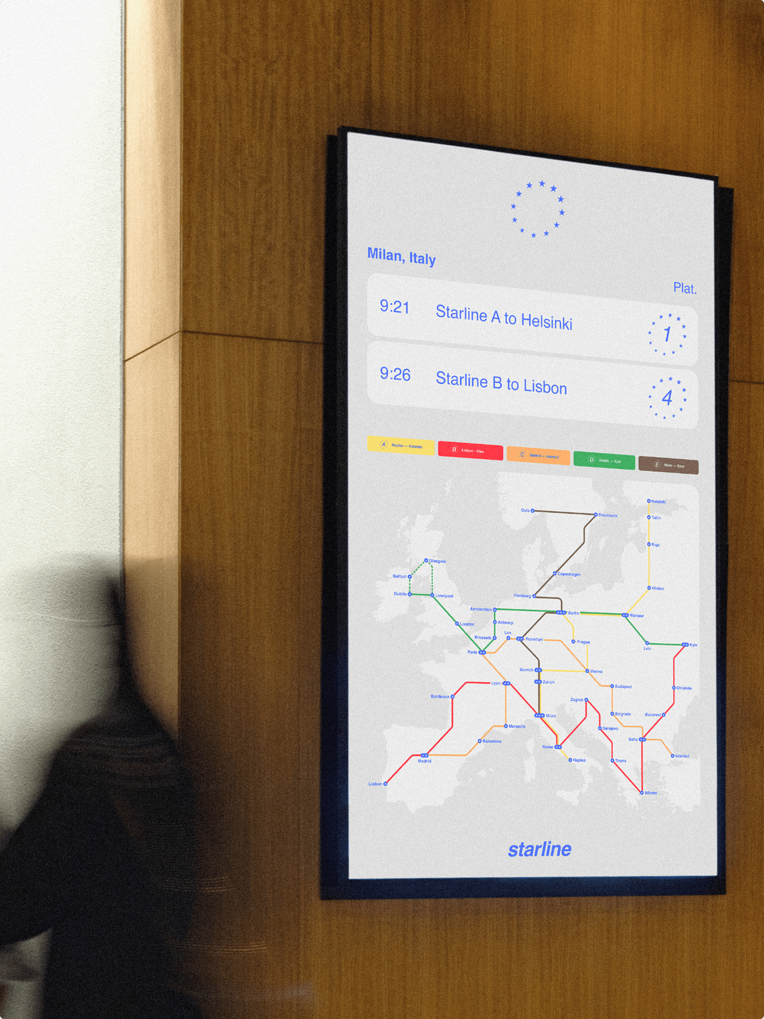 Mock up of map on billboard, on a wooden background