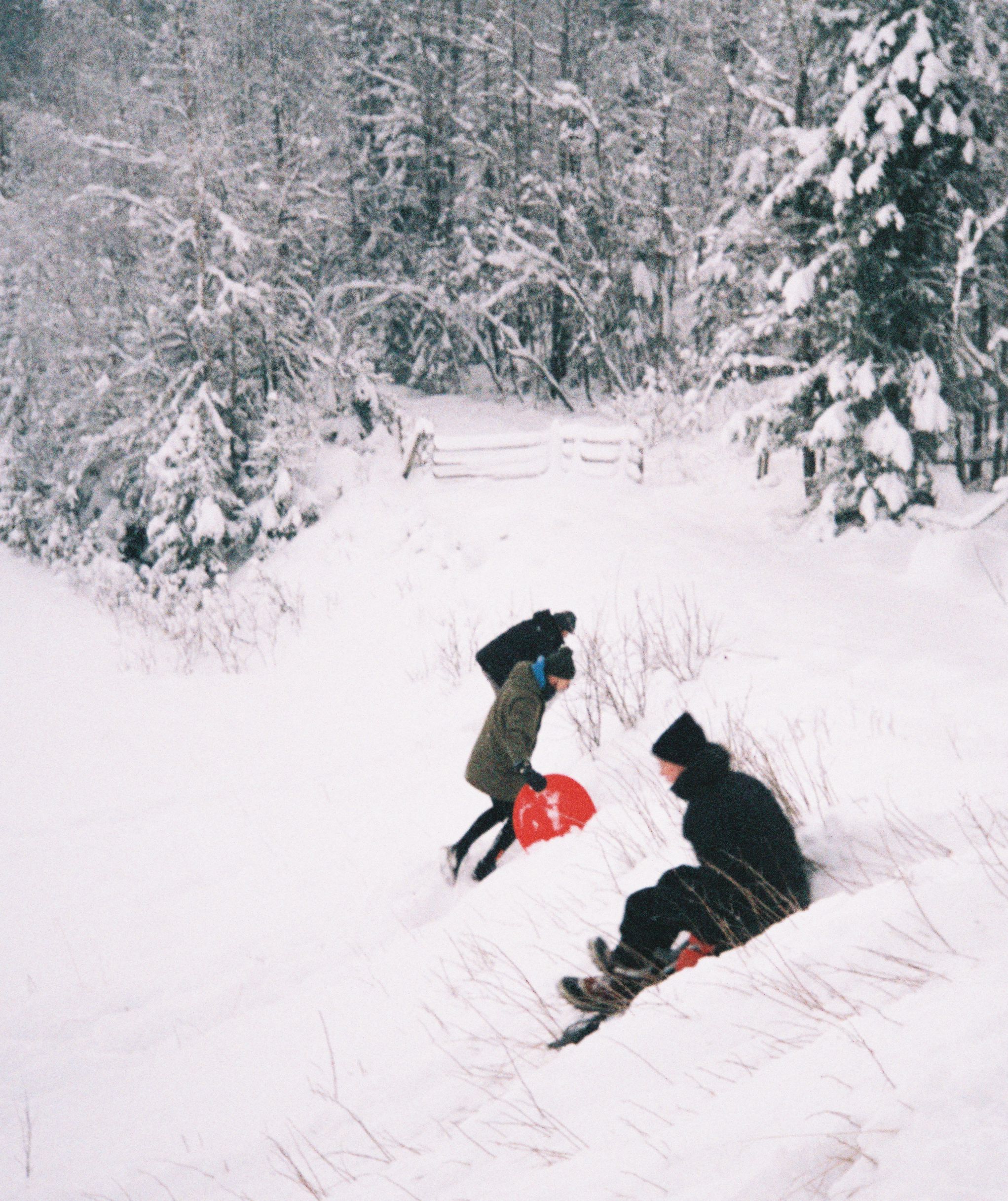 People playing in snow