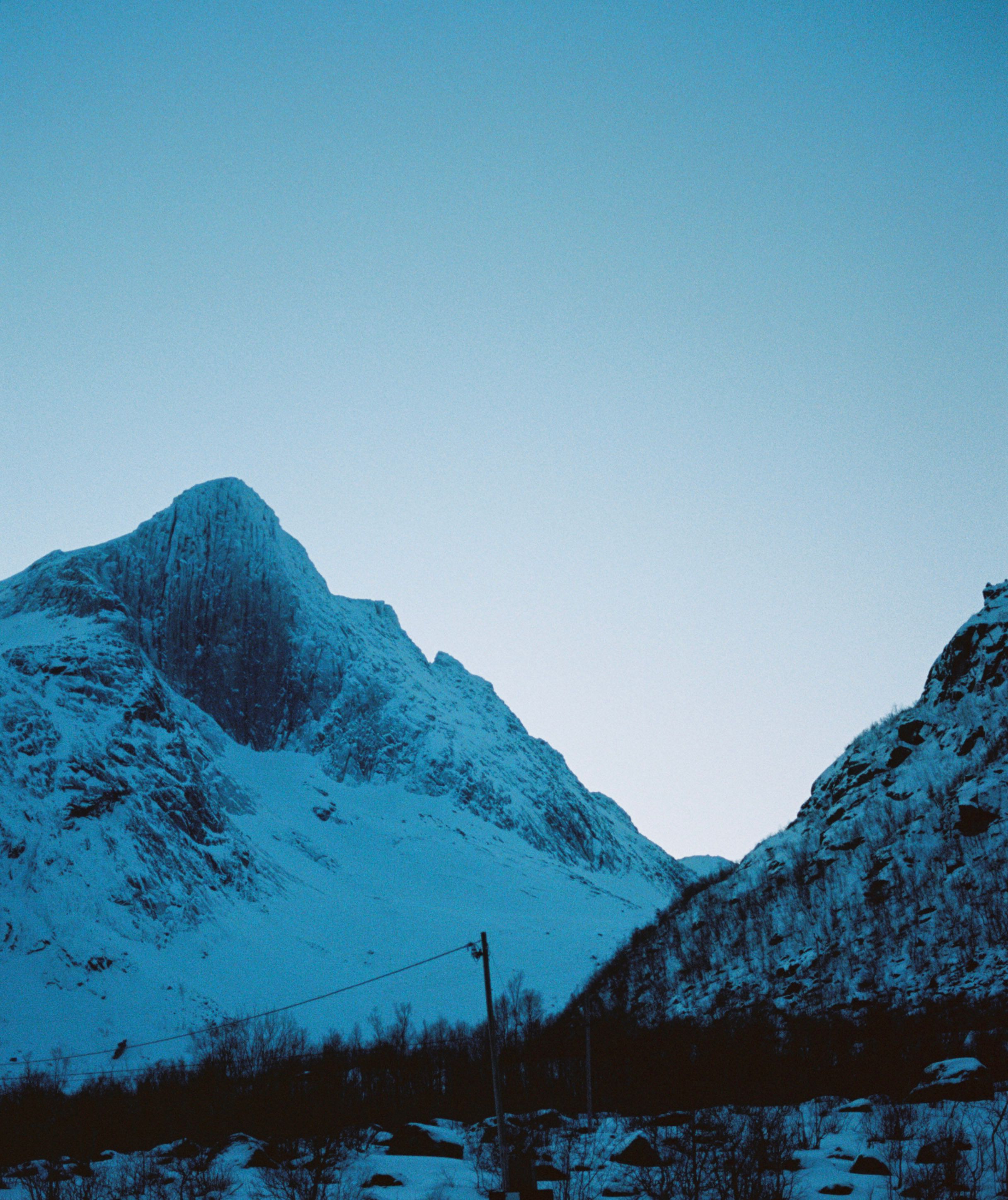 Mountain view at dusk