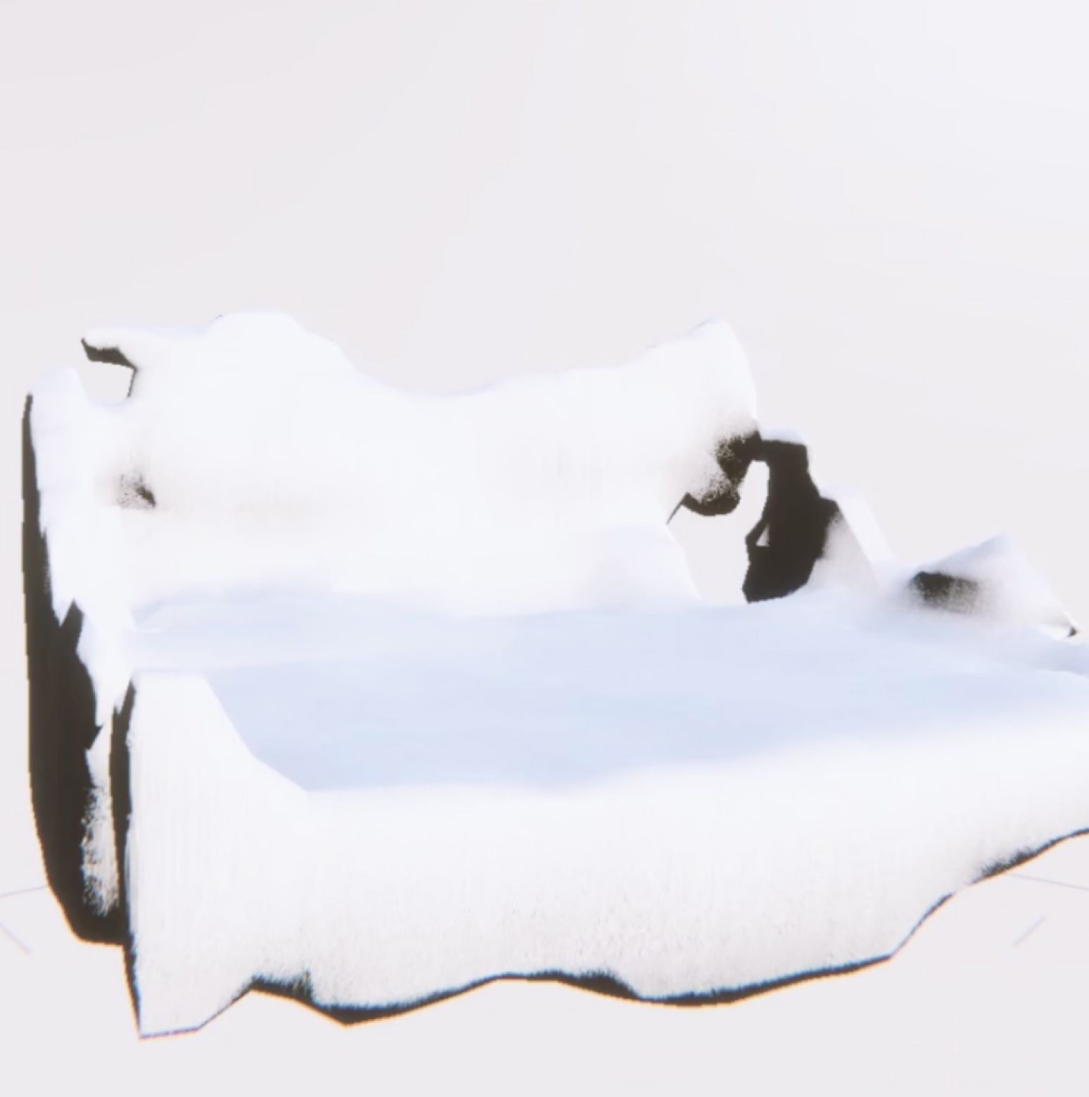 A chair being designed with a VR tool