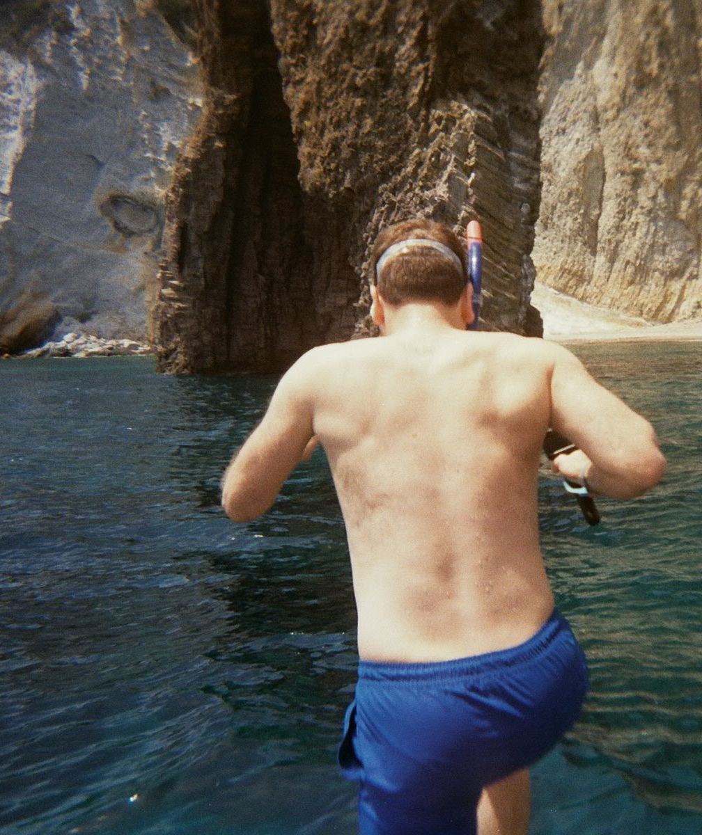 Man jumping in water