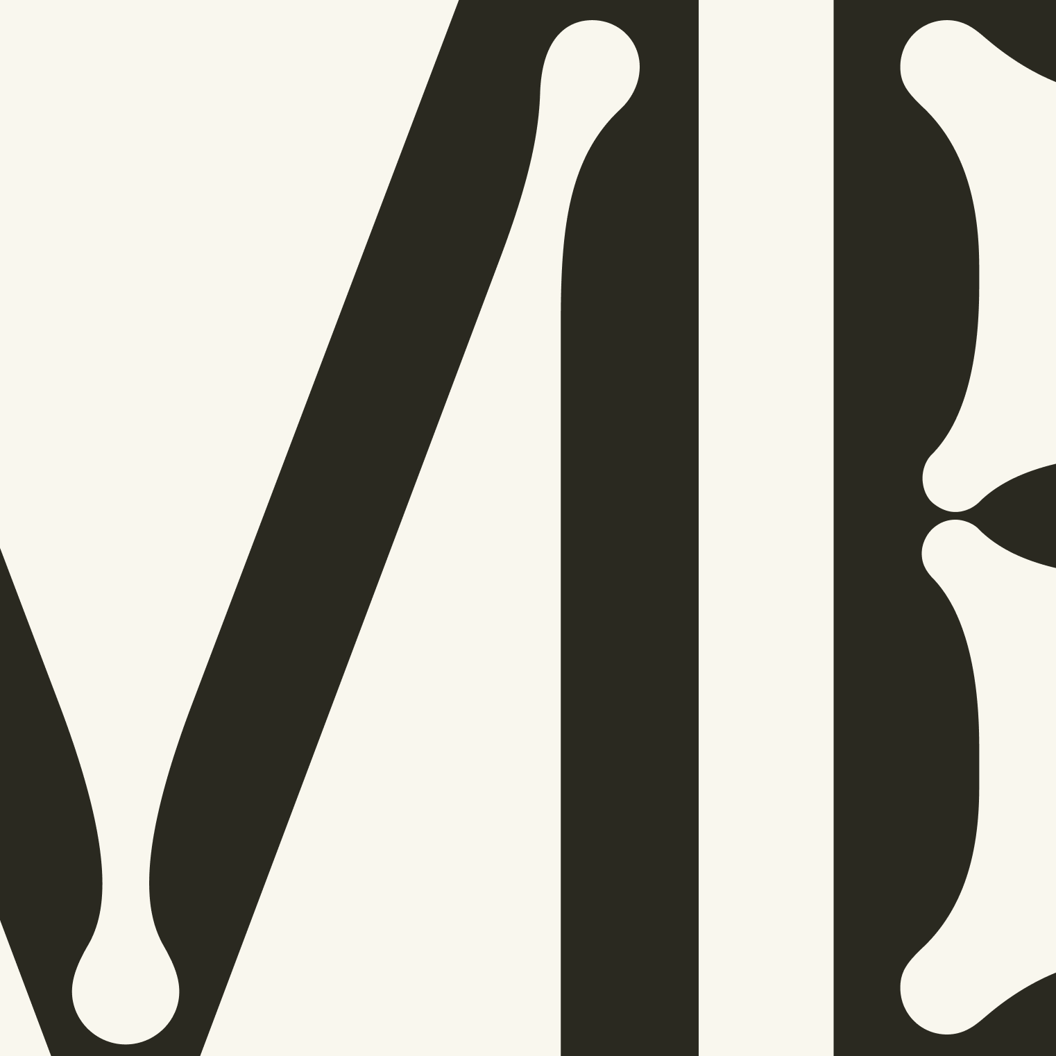 Close-up of typography details on the custom typeface designed for BeeHome