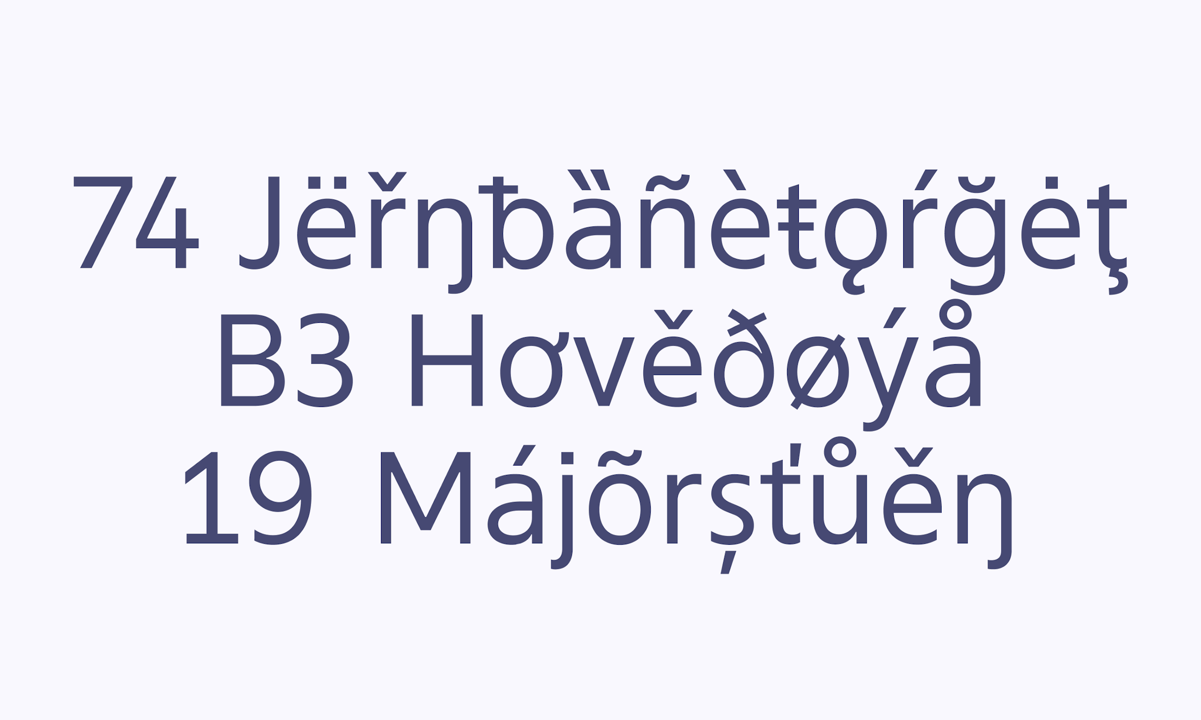 Showcase of the custom typeface designed for the Ruter app