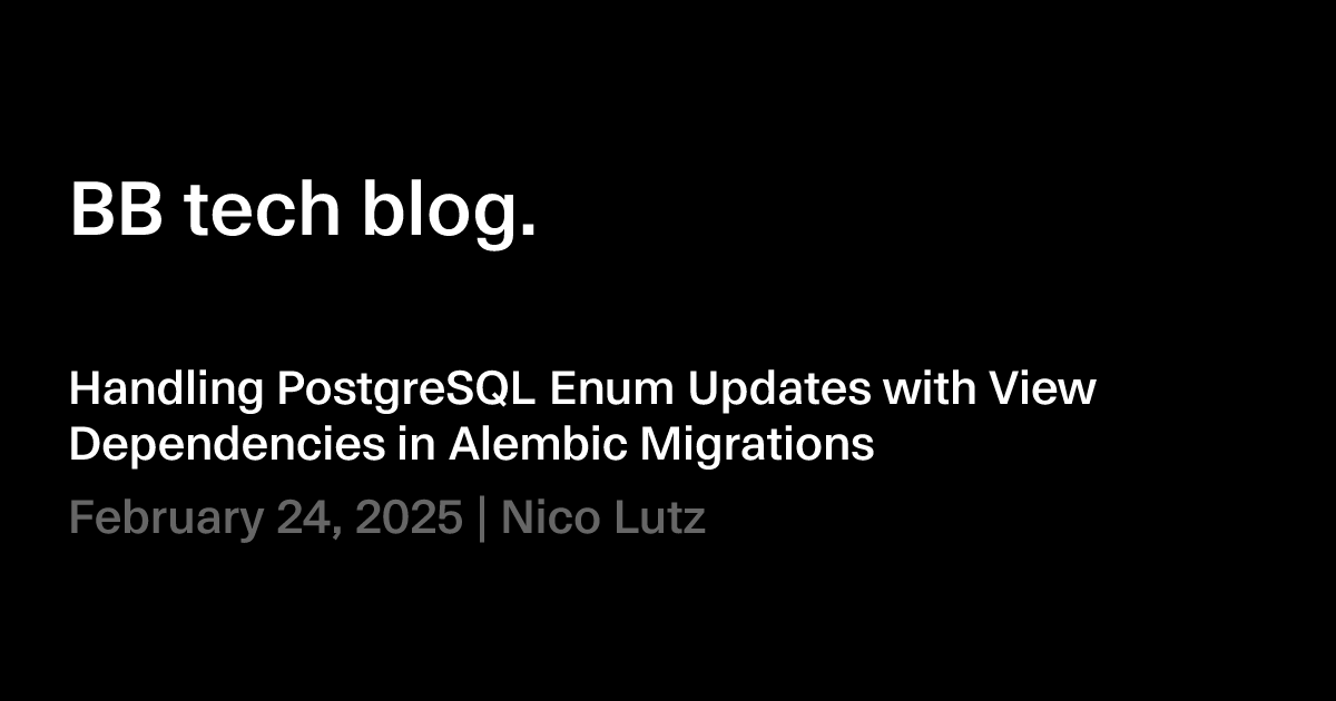 Handling PostgreSQL Enum Updates with View Dependencies in Alembic ...